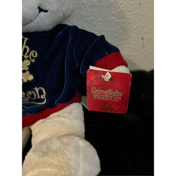 SNOWMAN Christmas Plush 13"H 'Tis The Season by Dan Dee New - Picture 4 of 5